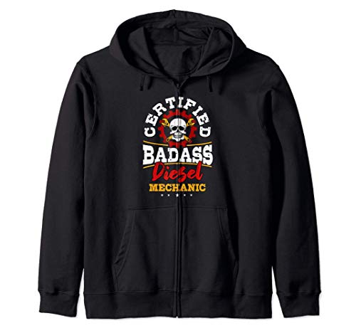 Diesel Mechanic Gifts Certified Bad Ass Diesel Mechanic Sudadera con Capucha