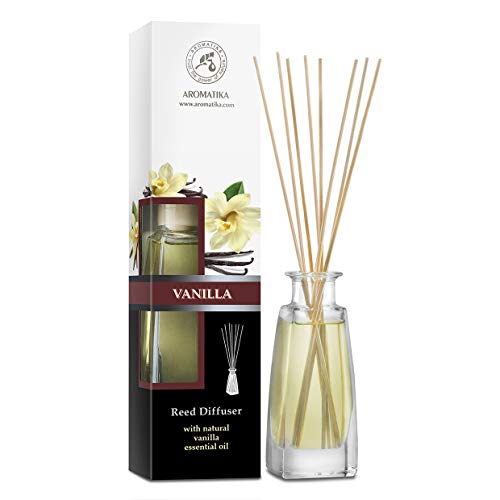 Difusor de Varillas Aromáticas Vainilla - 100ml - Difusores de Aromas - Aromaterapia - Difusor Perfumado - Ambientador de Varillas de Rattan - Varitas Aromáticas - Difusor con Palitos de Ratán