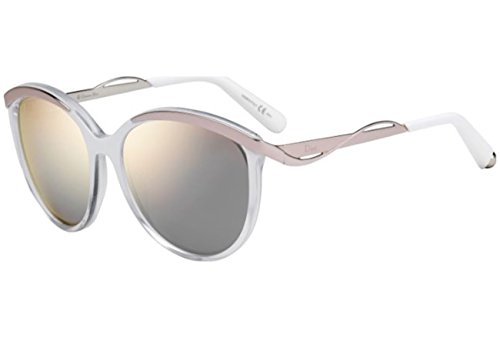 Dior DIORMETALEYES1 0J HPR Gafas de Sol, Blanco (White Crystal Powder/Grey Rose GD Grey Speckled), 57 para Mujer