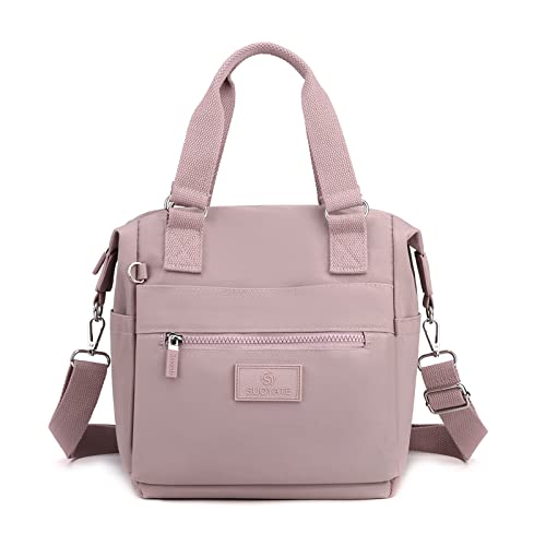 DIRRONA Moda Bolsos Bandolera Nylon Bolso de Mujer Viajes Bolso Bandolera Nylon Bolso Trabajo Compras Bolsos Cruzados Mujer Multibolsillos Uso Diario Bolso Casual Púrpura