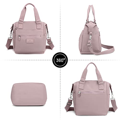 DIRRONA Moda Bolsos Bandolera Nylon Bolso de Mujer Viajes Bolso Bandolera Nylon Bolso Trabajo Compras Bolsos Cruzados Mujer Multibolsillos Uso Diario Bolso Casual Púrpura