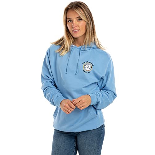 Disney Lion King 94 Hoodie Sudadera con Capucha, Azul Aciano, S para Mujer