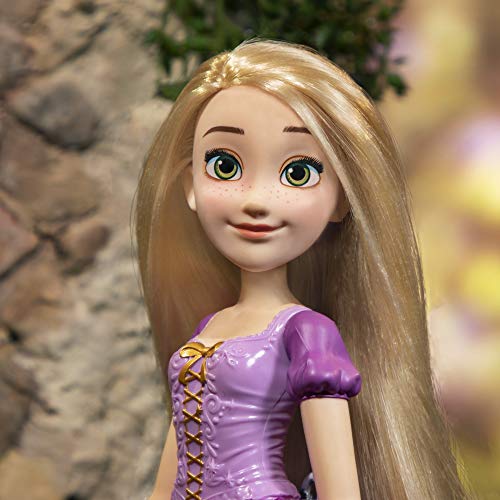 Disney Princess Rapunzel Melena Larga, muñeca de Moda con Cabello Rubio de 45 cm de Largo, Juguete de Princesa para niñas de 3 años en adelante, Multicolor, F1057