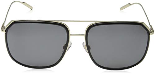 Dolce & Gabbana 0Dg2165 Gafas de Sol, Black/Pale Gold, 58 para Hombre