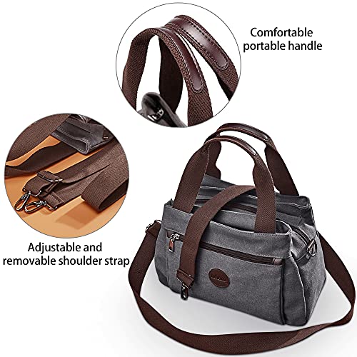 DORRISO Bolsos Mujer Bandolera Mochila Bolso Lona Bolso Tote Bolso Grande Bolso Trabajo Escuela Viajes Bolsos Cruzados Caqui