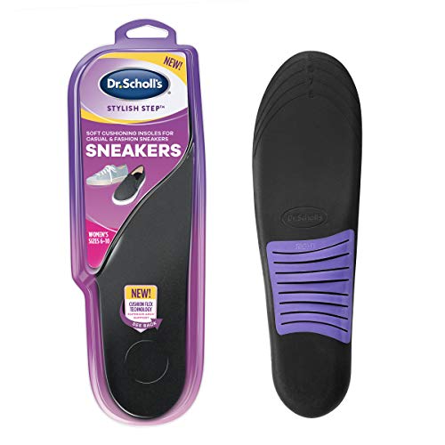 Dr. Scholl's Plantillas acolchadas para zapatos planos y sandalias, comodidad durante todo el día en planos, botas, (para mujer 6-10), Espuma suave para zapatillas, Embalaje nuevo., 1