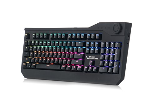 Drakken Prothero Spektrum, teclado mecánico para juegos de intercambio en caliente, programable con 16.8 millones de colores, 110 teclas anti-fantasma (rojo kailh)