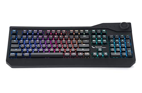 Drakken Prothero Spektrum, teclado mecánico para juegos de intercambio en caliente, programable con 16.8 millones de colores, 110 teclas anti-fantasma (rojo kailh)