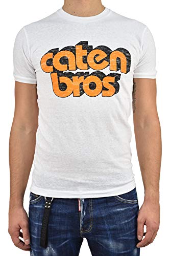 Dsquared 2 camisetas Caten Bros Hombre Blanco Nuevo blanco XL