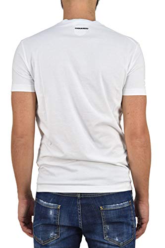 Dsquared 2 camisetas Dean Dan Hombre Blanco Nuevo blanco M