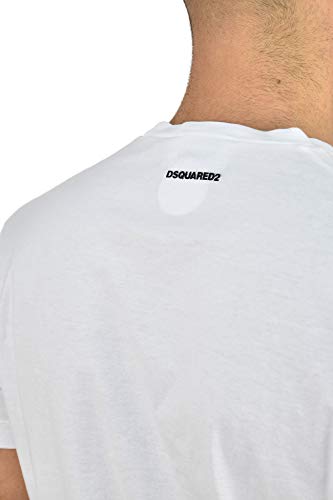 Dsquared 2 camisetas Dean Dan Hombre Blanco Nuevo blanco M