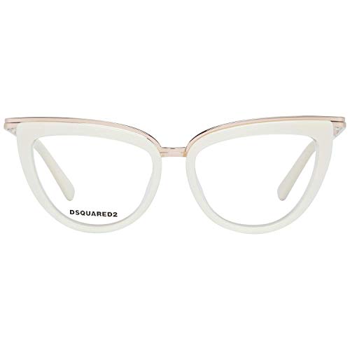 DSQUARED2 DQ5238 Monturas de gafas, Blanco (Avorio), 50.0 Unisex Adulto