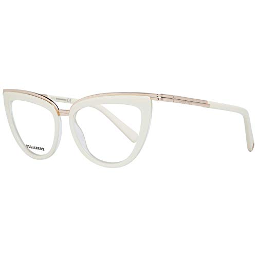 DSQUARED2 DQ5238 Monturas de gafas, Blanco (Avorio), 50.0 Unisex Adulto