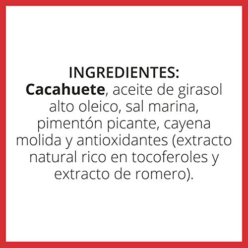 EL NOGAL Frutos Secos Cacahuete Repelado Picante (Con Pimenton y Cayena) Doypack, 125 G