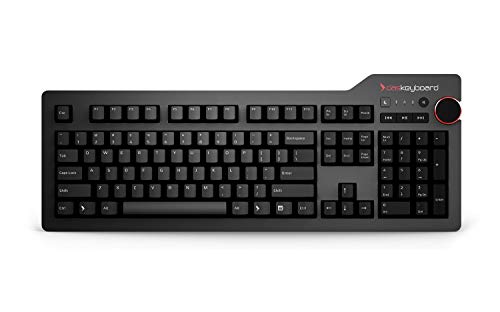 El teclado 4 Professional – Cherry MX Brown teclas – Teclado mecánico (USB) – Apto para juegos – Diseño del Reino Unido – Botón multimedia para control multimedia