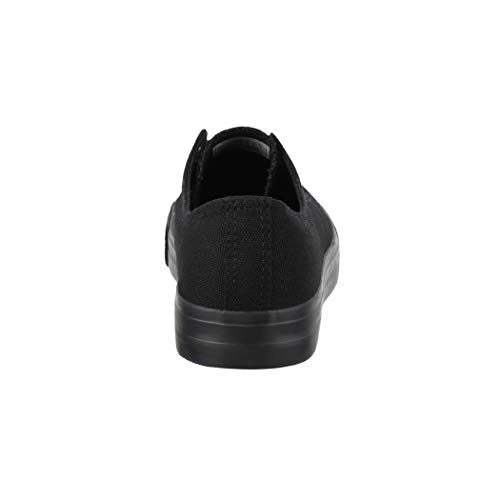 Elara Zapatilla de Deporte Unisex Low Top Textil Chunkyrayan Todo Negro ZY9032 Allblack-44