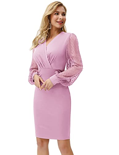 Elegantes Vestidos de Kimono de Las Mujeres Sexy Cocktail Dress Damsel Dark Lilac S