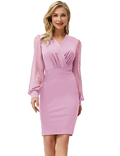 Elegantes Vestidos de Kimono de Las Mujeres Sexy Cocktail Dress Damsel Dark Lilac S