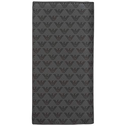 Emporio Armani monedero cartera bifold de hombre nuevo gris