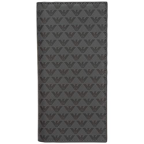 Emporio Armani monedero cartera bifold de hombre nuevo gris