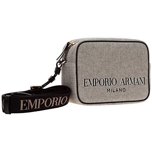 Emporio Armani mujer clutch white - black