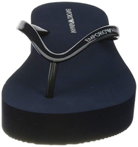 Emporio Armani Swimwear Flip Flop Essential, Chanclas Mujer, Azul Marino, 38 EU