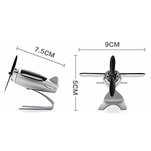 Energía solar Rotar Modelo de avión Adornos interiores de coche Accesorios Ambientador de aire Decoración de consola central Auto Aromaterapia Forma de avión Adorno de perfume para coche Oficina Hogar