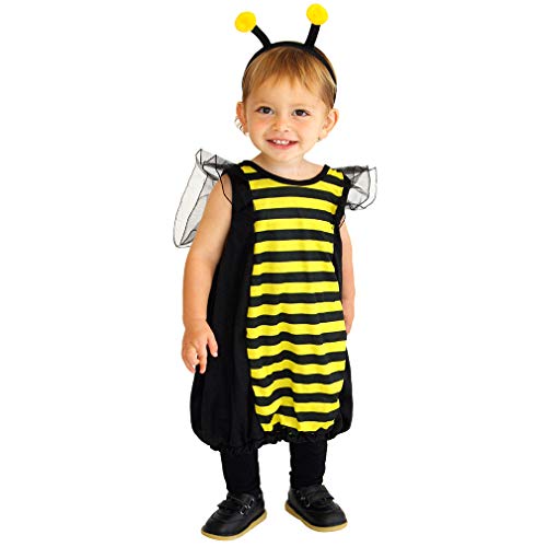 EOZY Disfraz de Carnaval para Niños Pequeños,Disfraces de Abejas Mono de Halloween Traje de Fiesta para Niñas Niños de altura 95-120 cm (S)