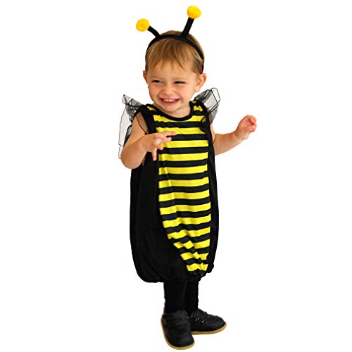 EOZY Disfraz de Carnaval para Niños Pequeños,Disfraces de Abejas Mono de Halloween Traje de Fiesta para Niñas Niños de altura 95-120 cm (S)