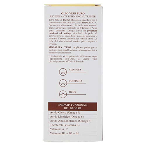 ERBORISTICA Olio viso oro di baobab 30 ml. - cura del viso