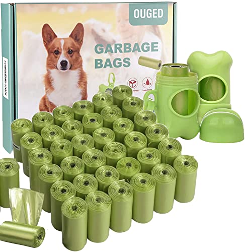 ERUW Bolsas Caca Perro, Poop Bag para Mascotas Domésticos de 42 Rolls, Total 630 Bolsas para excrementos de Perr con 2 Dispensadores