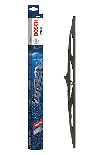 Escobilla limpiaparabrisas Bosch Twin 600, Longitud: 600mm – 1 escobilla limpiaparabrisas para el parabrisas frontal