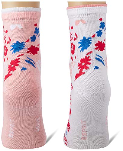 Esprit Niñas Sweet Flower 2-Pack Calcetines cortos , mehrfarbig (sortiment 0010), 27-30