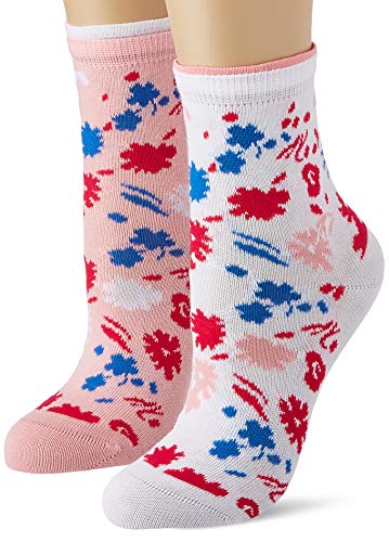 Esprit Niñas Sweet Flower 2-Pack Calcetines cortos , mehrfarbig (sortiment 0010), 27-30