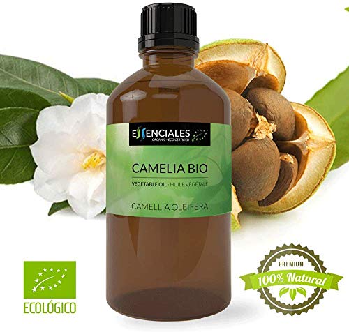 Essenciales - Aceite Vegetal de Camelia BIO, 100% Puro y Certificado Ecológico, 100 ml | Aceite Vegetal de Semillas de Camellia Oleifera