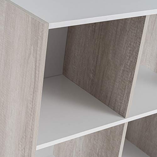 Estantería Cubo de Madera MDF Blanca contemporánea, de 60x29x62 cm - LOLAhome