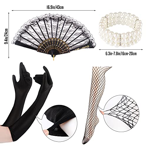 Estilo retro años 20, accesorios para disfraz de Mafia Gatsby, disfraz Art Deco Flapper Party 1920s Gatsby, joyas para mujer, accesorios para la cabeza, para baile de fin de curso o Navidad