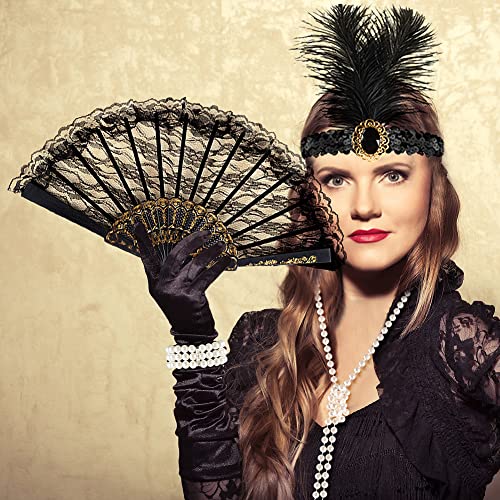 Estilo retro años 20, accesorios para disfraz de Mafia Gatsby, disfraz Art Deco Flapper Party 1920s Gatsby, joyas para mujer, accesorios para la cabeza, para baile de fin de curso o Navidad