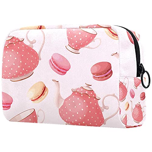 Estuche cosmético Estuches de Maquillaje para Mujer, Estuche pequeño para Maquillaje Estuches de Viaje para artículos de tocador - Macaron