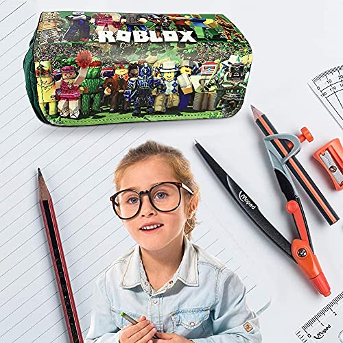 Estuche Portatodo, Bolsa Lápiz Portable Estuche Organizador para Material Papelería con Cremallera Doble para Material de Papelería Maquillaje para Estudiantes en Escuela y Empleados en Oficina