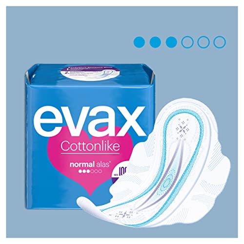 EVAX Cottonlike compresa normal con alas bolsa 16 uds