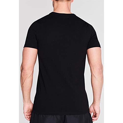 Everlast - Camiseta de cuello redondo para hombre, diseño de laurel Negro Negro ( M