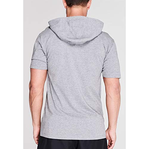 Everlast Hombre Hooded Camiseta Manga Corta Gris Marga L