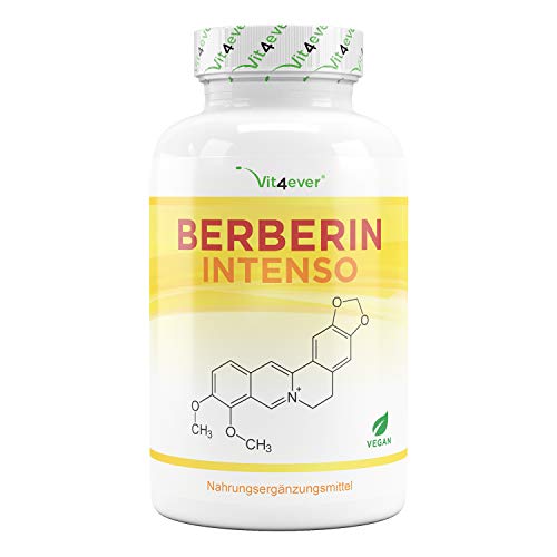 Extracto de Berberina HCL - 120 Cápsulas con 500 mg - Berberina Natural + Extracto de Pimienta Negra - Probado en laboratorio (Pureza y Contenido de Ingredientes Activos) - Alta Dosis - Vegano