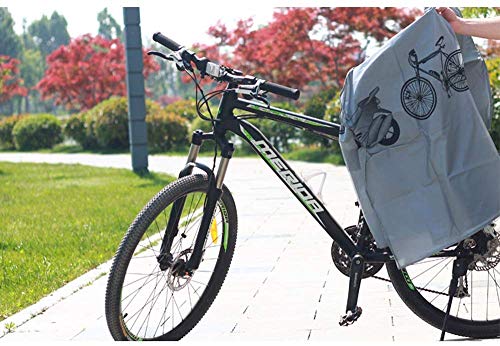 EZONTEQ Funda para Bicicleta Impermeable, Funda de Proteccion Bicicleta Bici Moto Cubierta a Prueba de Polvo Sol Lluvia Agua UV Rayos Ultravioleta (Gris 210x100cm)