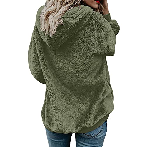 FACAIAFALO Sudaderas Mujer con Capucha y Cremallera Peludo Adolescentes Chicas Manga Larga Sudadera de Talla Grande Tops de Primavera Otoño Blusas Jersey Mujer Invierno Suéter Sweatshirt