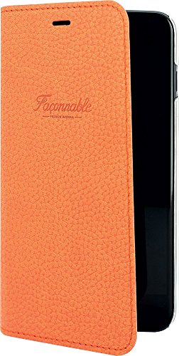 Façonnable – Funda Folio Naranja para iPhone 6 Plus/6S Plus/7 Plus/8 Plus