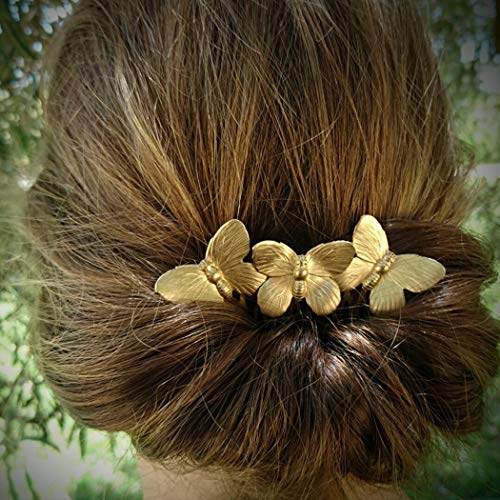 Fascigirl Peine Del Pelo De La Mariposa De Las Mujeres Elegante Aleación Decorativa Vintage Alambre Para El Cabello Peine Lateral Para El Cabello Accesorio Retro Para El Cabello