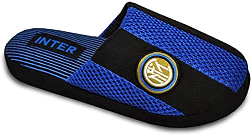 F.C. Inter - Pantuflas de algodón para hombre y niño, oficiales internacionales Multicolor Size: 43/44 EU