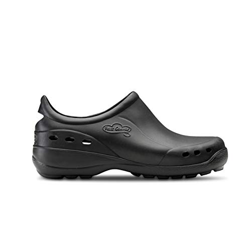 Feliz Caminar - Zapato Sanitario Flotantes Shoes Negro, 40 | Zueco Cerrado Unisex Antideslizantes y Cómodos para Hombre y Mujer | para Trabajo en Industria, Sanidad, Hostelería, Clínicas